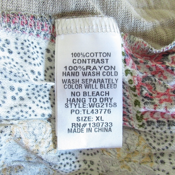 Umgee Mixed Print Button Front Top